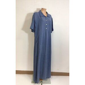 Click Linen Maxi Dress Womens 1X